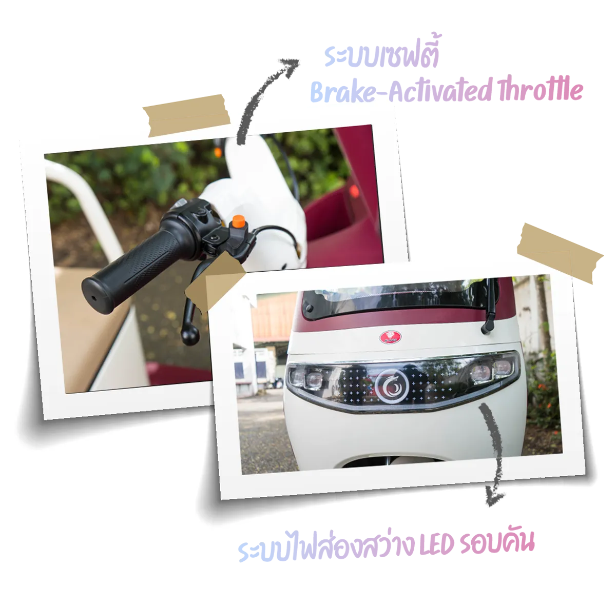 ระบบไฟ LED รอบคันและระบบความปลอดภัย